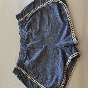 Twenty second soft blue jeans shorts with white trim